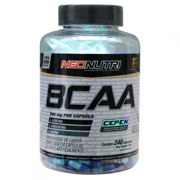 BCAA 500mg 240 cápsulas Neo Nutri